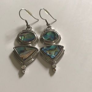 Iridescent Earrings with small rhinestones